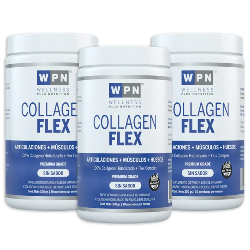 Pack 3 Wpn Collagen Flex En Polvo Sin Sabor