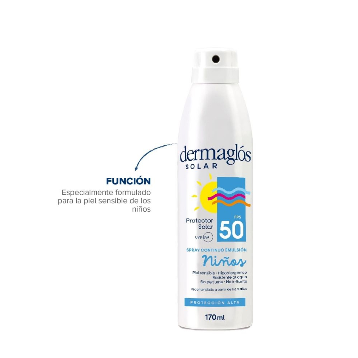 Pack 6 Dermaglós Protector Solar Fps50 Niños Spray