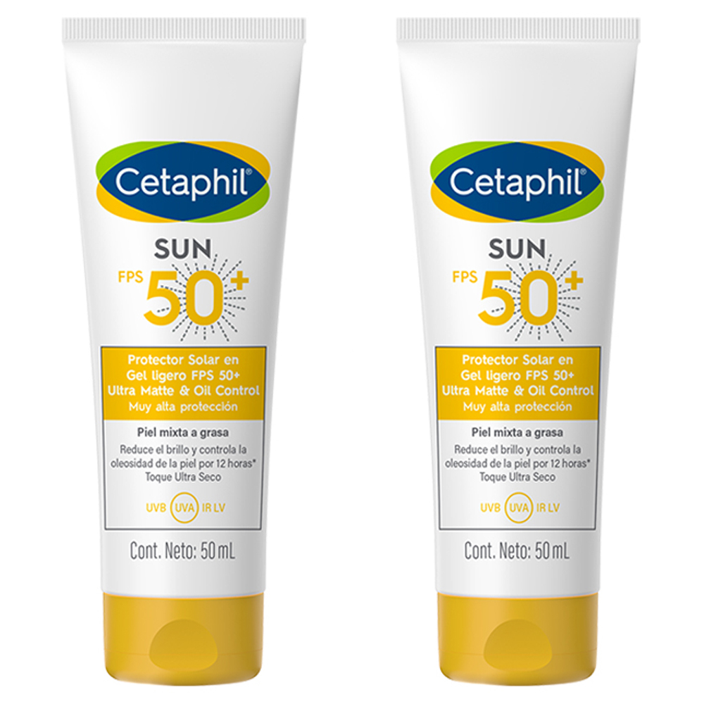 Pack 2 Cetaphil Sun Oil Control Fps 50 Gel Liger