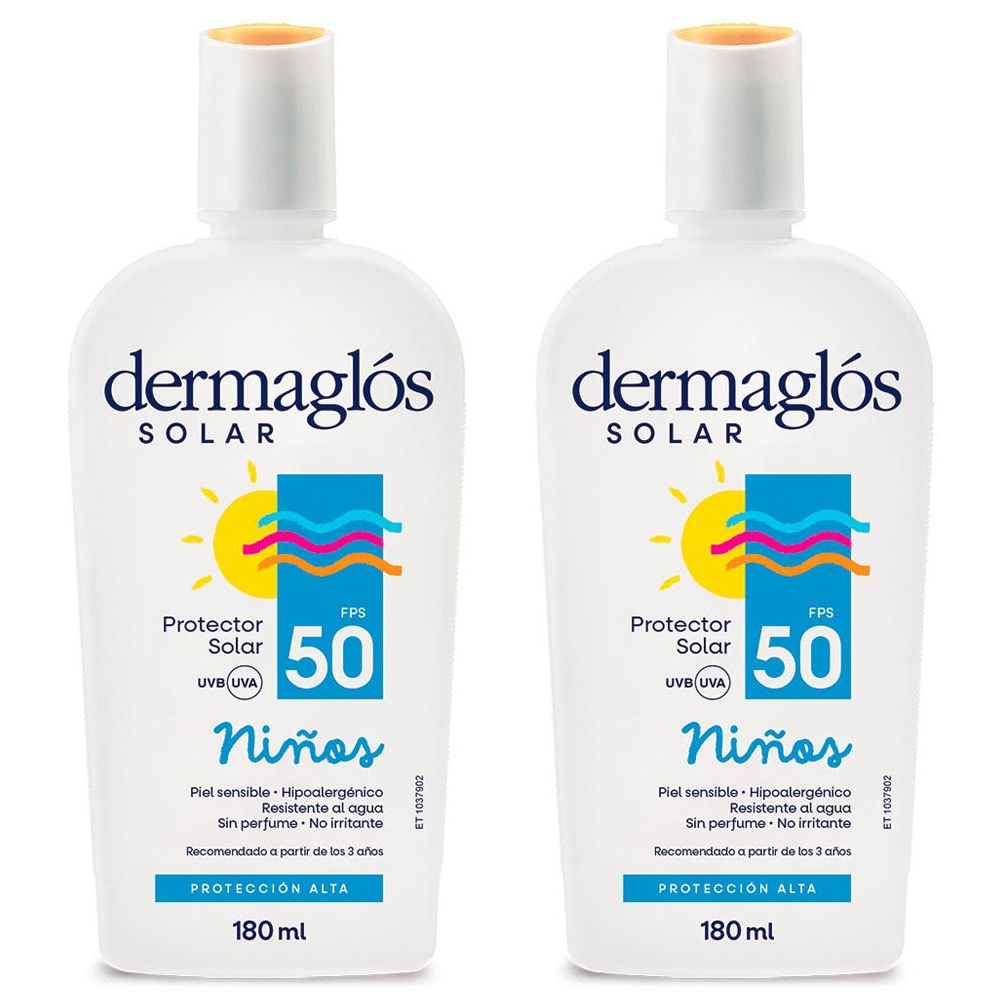 Pack 2 Dermaglós Protector Solar Fps50 Niños Emulsión