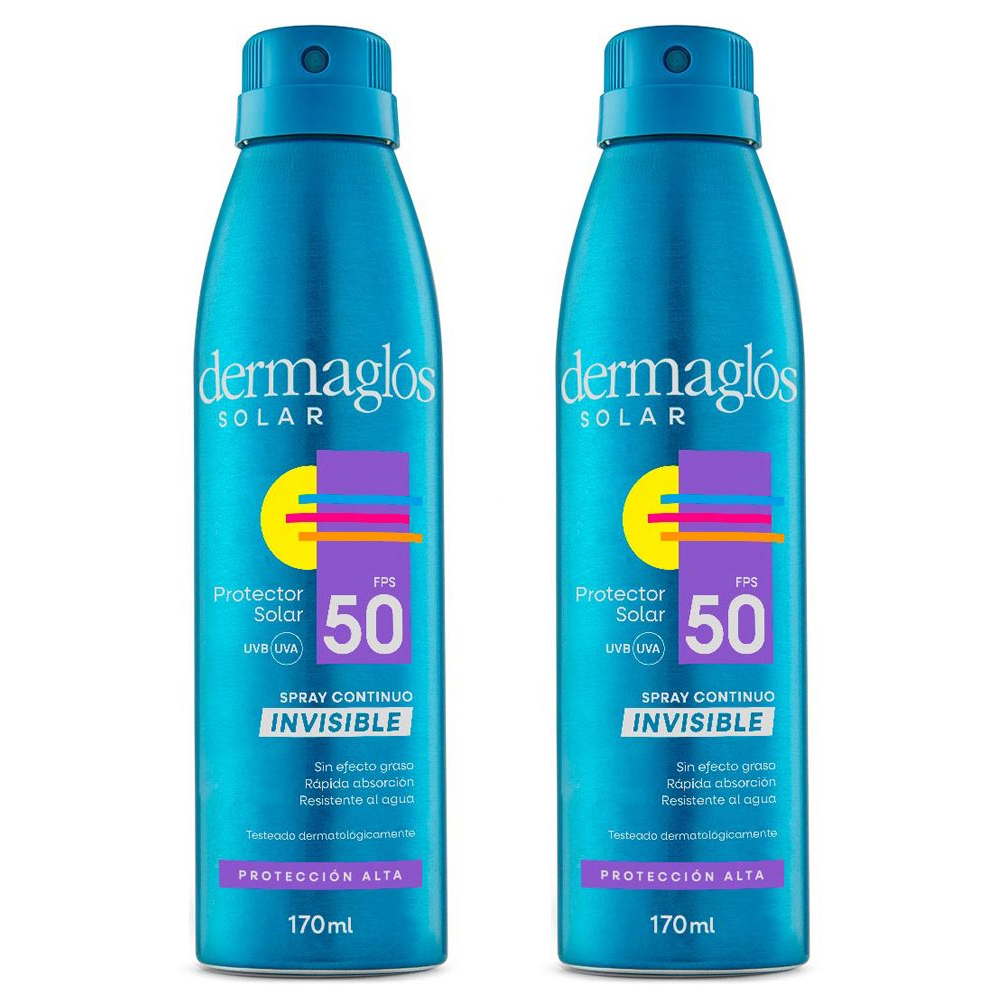 Pack 2 Dermaglós Protector Solar Fps50 Spray Continuo