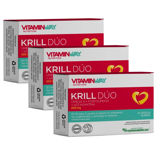 Pack 3 Vitamin Way Krill Dúo X 20 Cápsulas Blandas