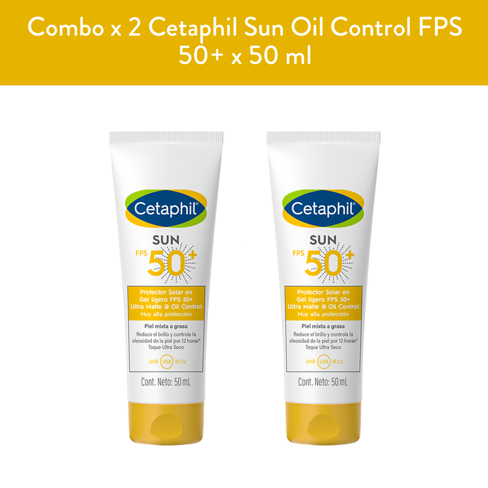 Pack 2 Cetaphil Sun Oil Control Fps 50 Gel Liger