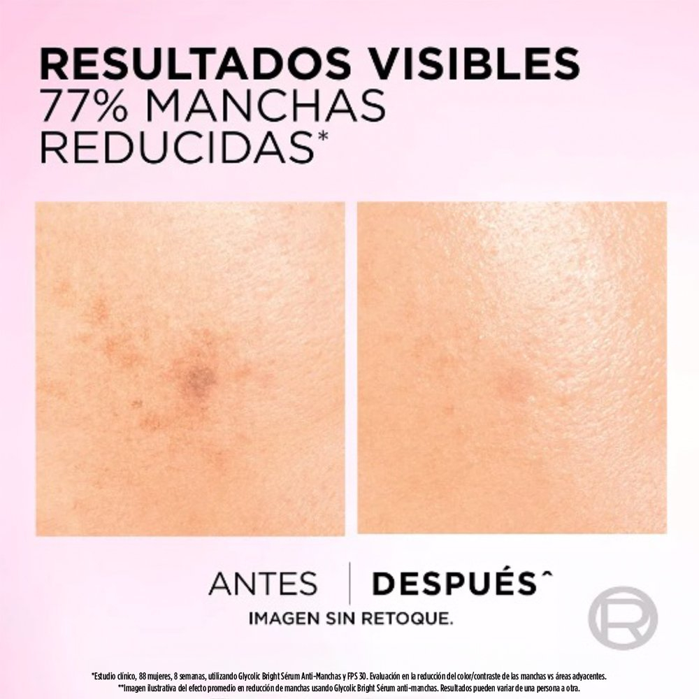 Loreal Paris Glycolic Bright Crema Día Anti-manchas Fps30