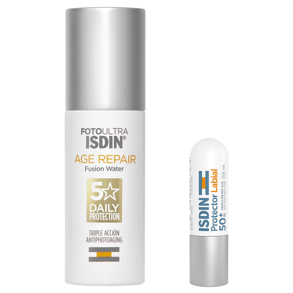 Combo Isdin Protección Solar Antiage Facial Y Labial Fps50