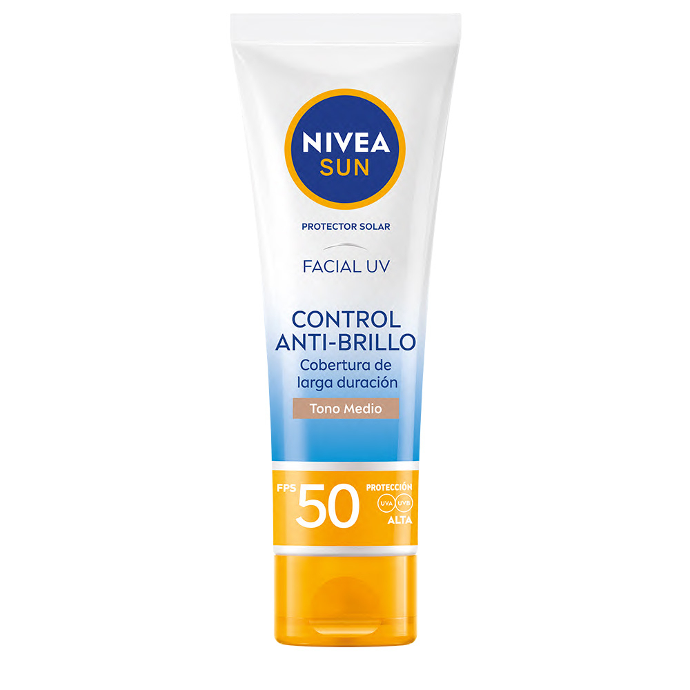Nivea Sun Control Anti-brillo Facial Fps50 Tono Medio