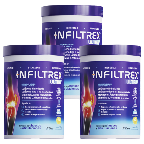 Pack 3 Infiltrex Ultra Huesos Y Articulaciones En Polvo