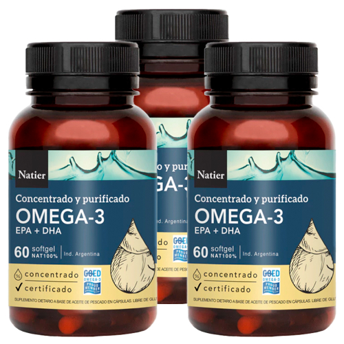 Pack 3 Natier Omega 3 Dha Epa Cápsulas