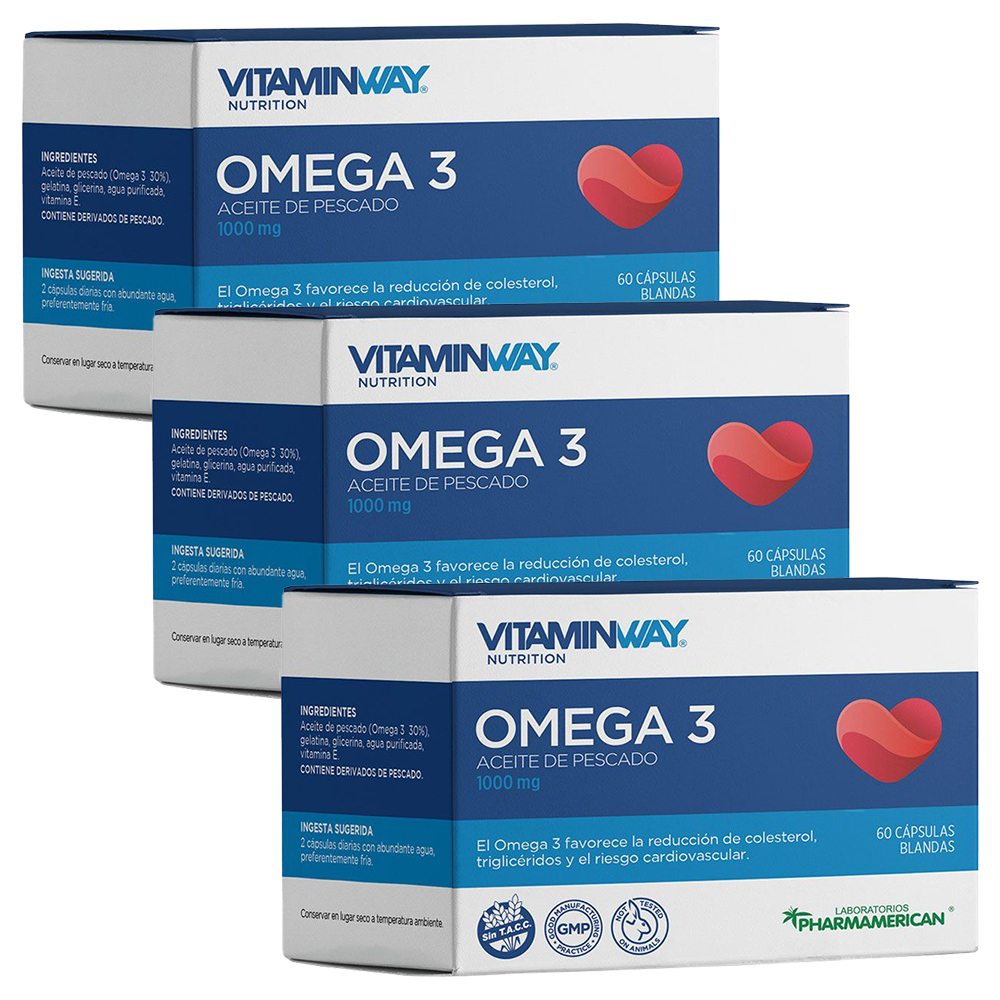 Pack 3 Vitamin Way Omega 3 Aceite De Pescado