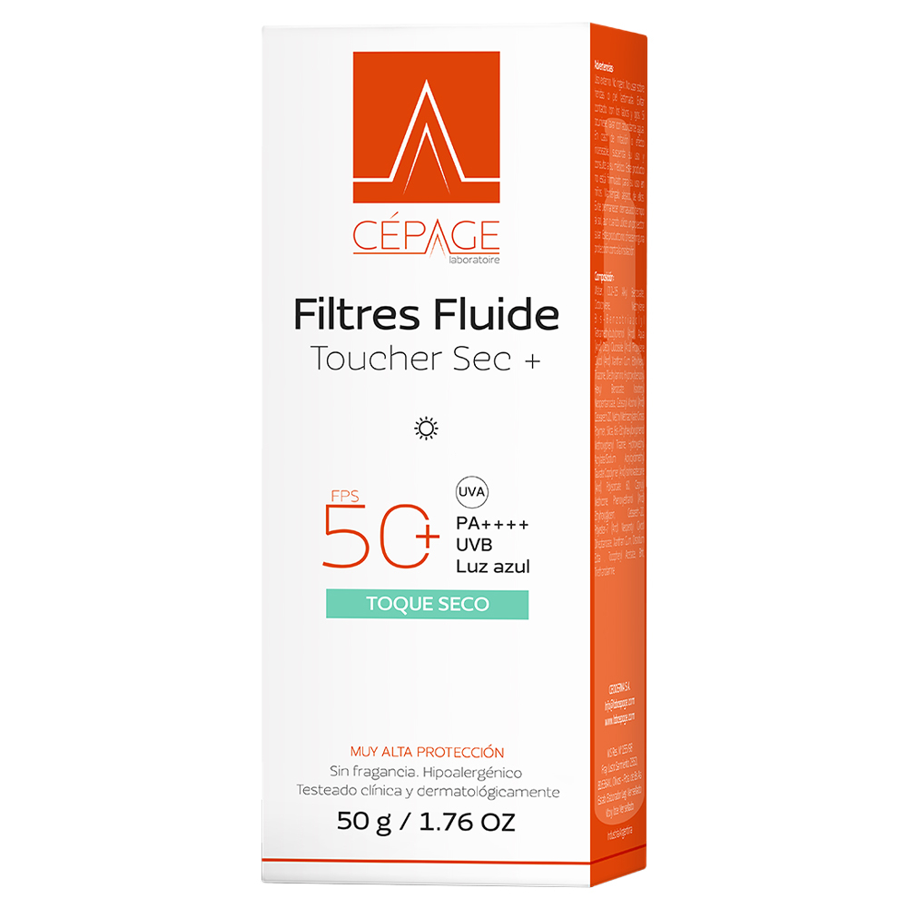 Cepage Protector Solar Fps50+ Filtres Fluide Toucher Sec +