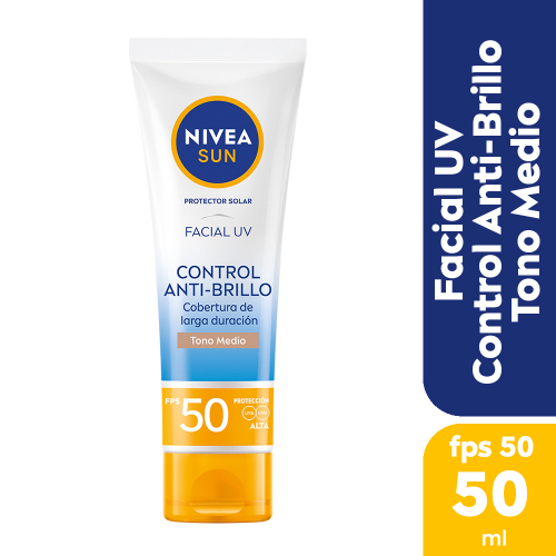 Nivea Sun Control Anti-brillo Facial Fps50 Tono Medio