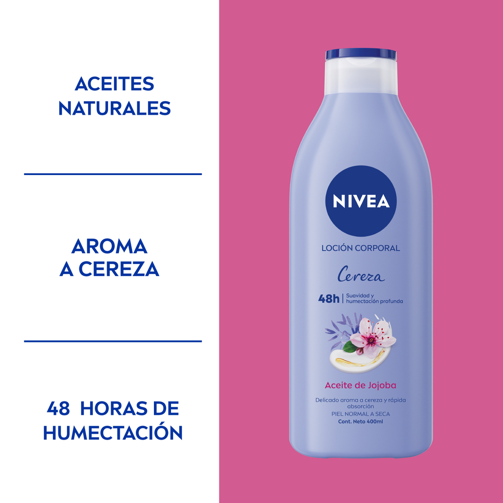 Nivea Loción Corporal Cereza Y Aceite De Jojoba