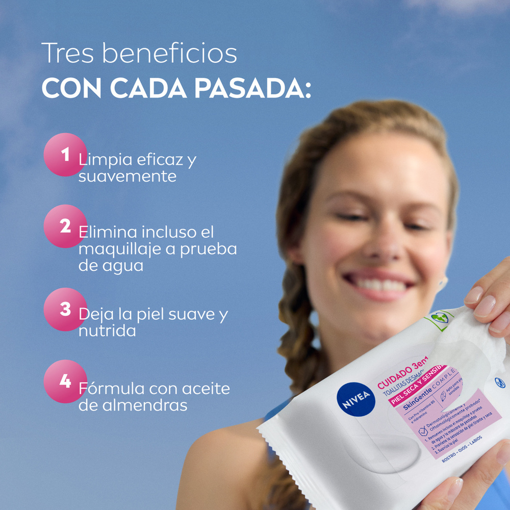 Nivea Toallitas Limpiadoras 3 En 1 X 25 Unidades