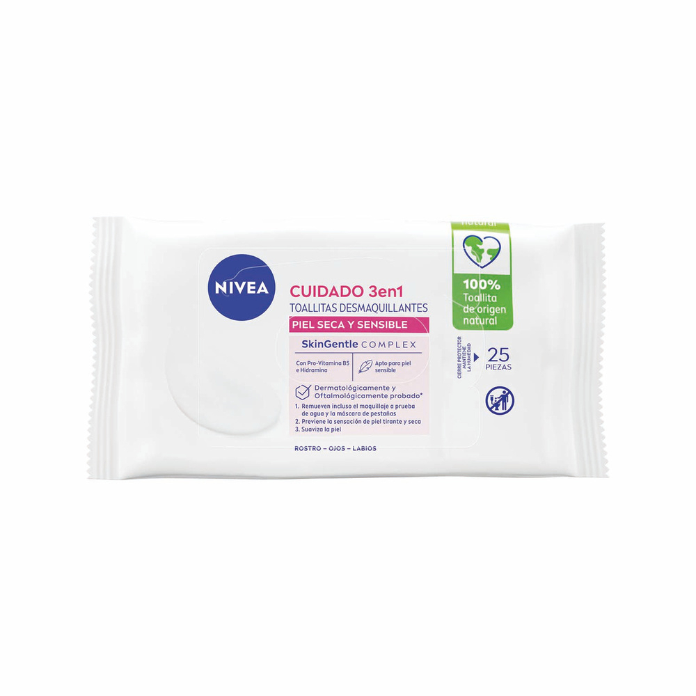 Nivea Toallitas Limpiadoras 3 En 1 X 25 Unidades