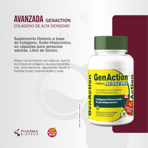 Pack 2 Genaction Colágeno Hidrolizado Fórmula Avanzada