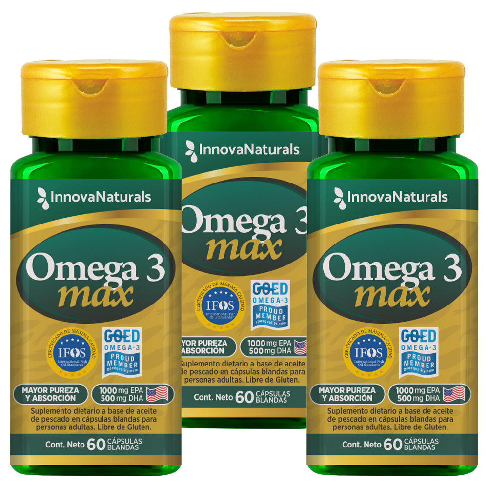 Pack 3 Innovanaturals Omega 3 Max Aceite De Pescado