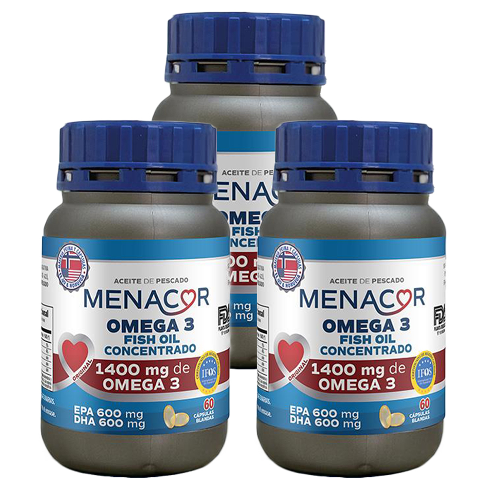 Pack 3 Menacor Omega 3 Aceite De Pescado
