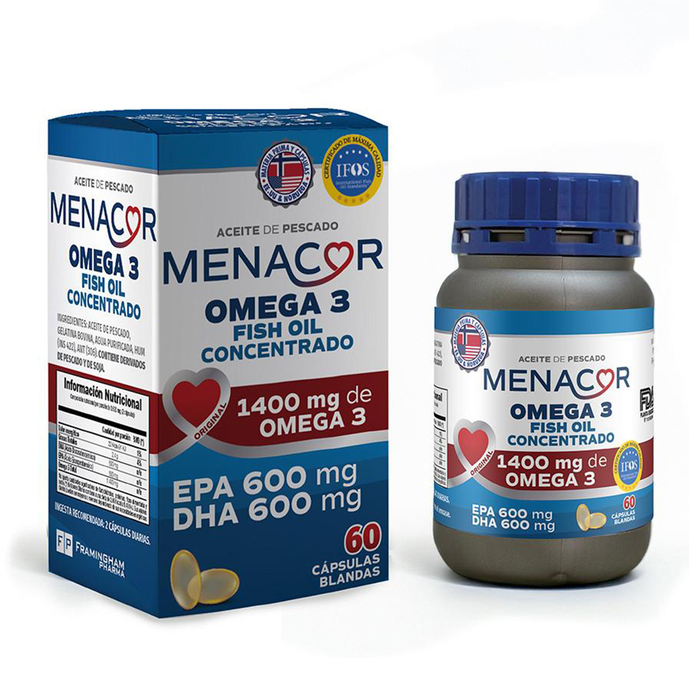 Menacor Omega 3 Aceite De Pescado Cápsulas