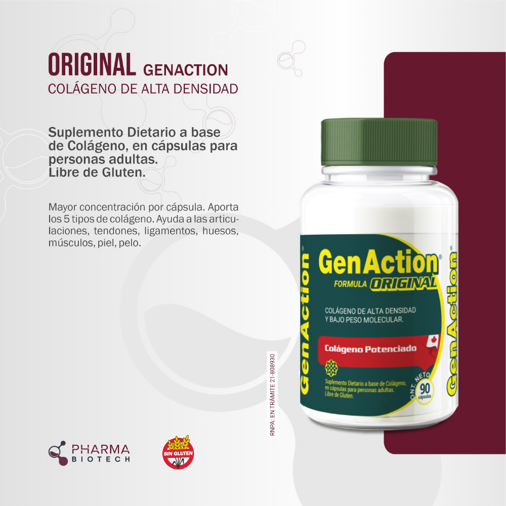Pack 3 Genaction Colágeno Hidrolizado Fórmula Original