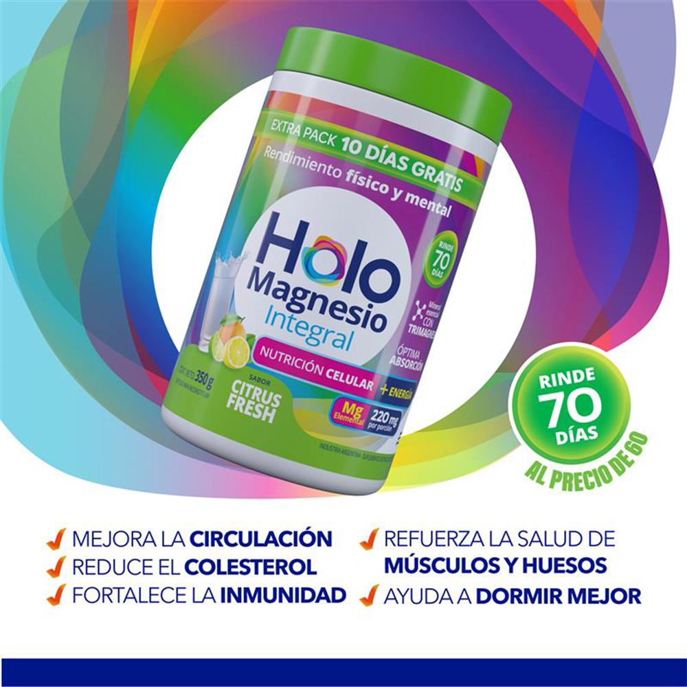 Pack 3 Holomagnesio Integral En Polvo X 350 Gramos