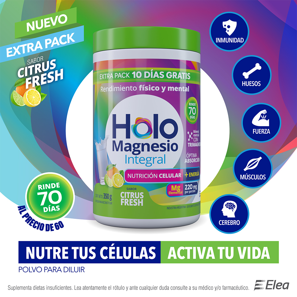 Pack 3 Holomagnesio Integral En Polvo X 350 Gramos