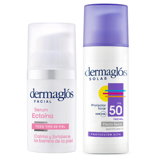 Combo Dermaglós Facial Serum Ectoína + Protector Solar