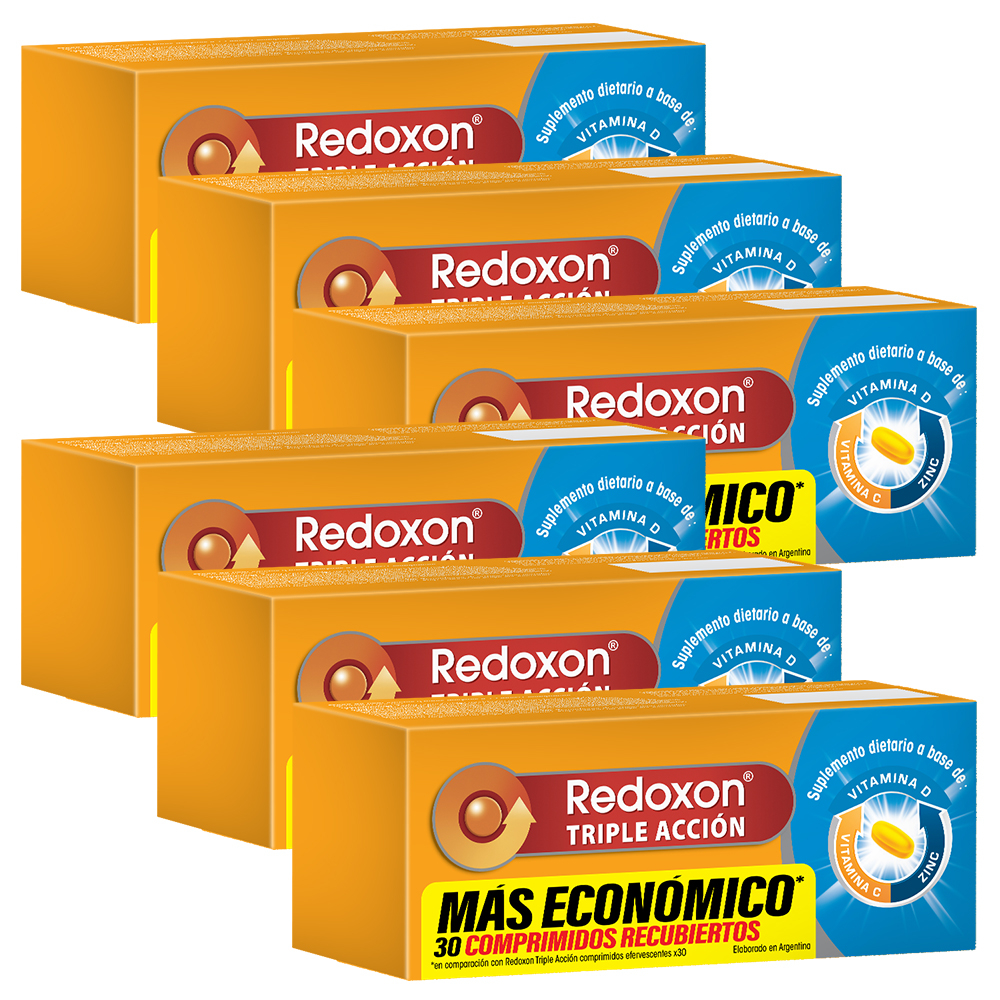 Pack 6 Redoxon Triple Acción X 30 Comprimidos Recubiertos
