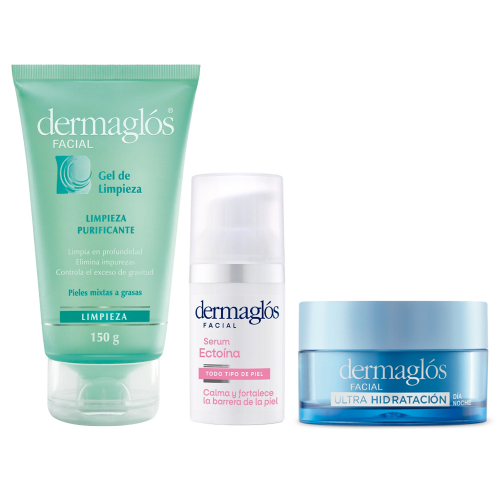 Rutina Dermaglós Limpieza E Hidratación + Serum Ectoína