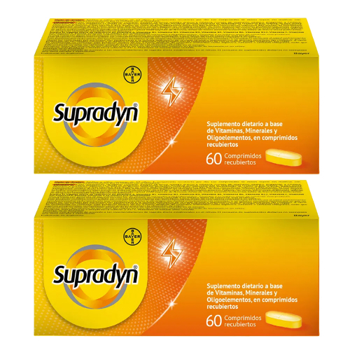 Pack 2 Supradyn Vitaminas Y Minerales X 60 Comprimidos