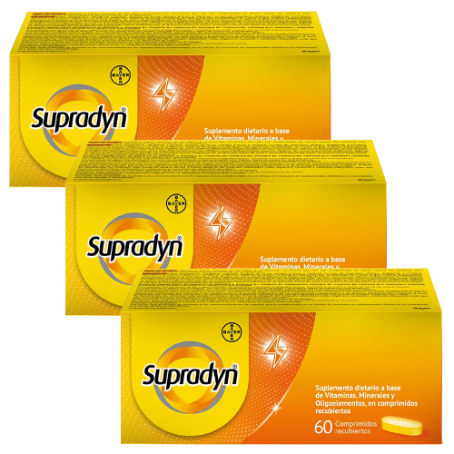 Pack 3 Supradyn Vitaminas Y Minerales X 60 Comprimidos