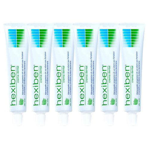Pack 6 Hexiben Crema Dental Blanqueadora