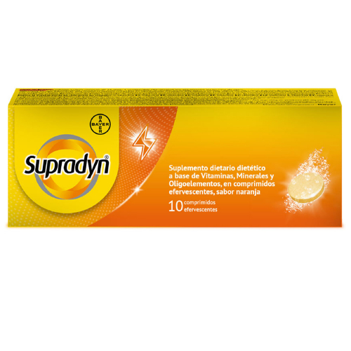 Supradyn Vitaminas Y Minerales X 10 Comprimidos Efervescentes