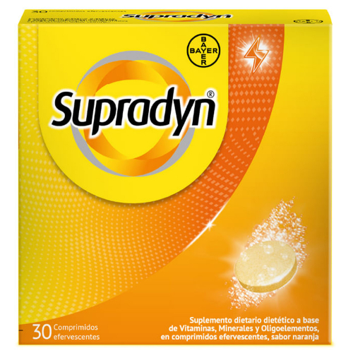 Supradyn Vitaminas Y Minerales X 30 Comprimidos Efervescentes