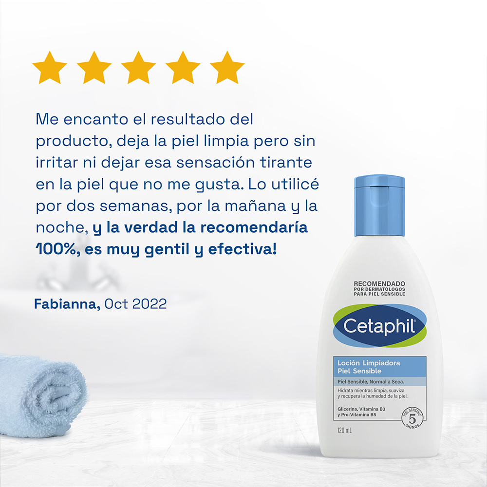 Cetaphil Loción Limpiadora Pieles Secas Y Sensibles X 120ml