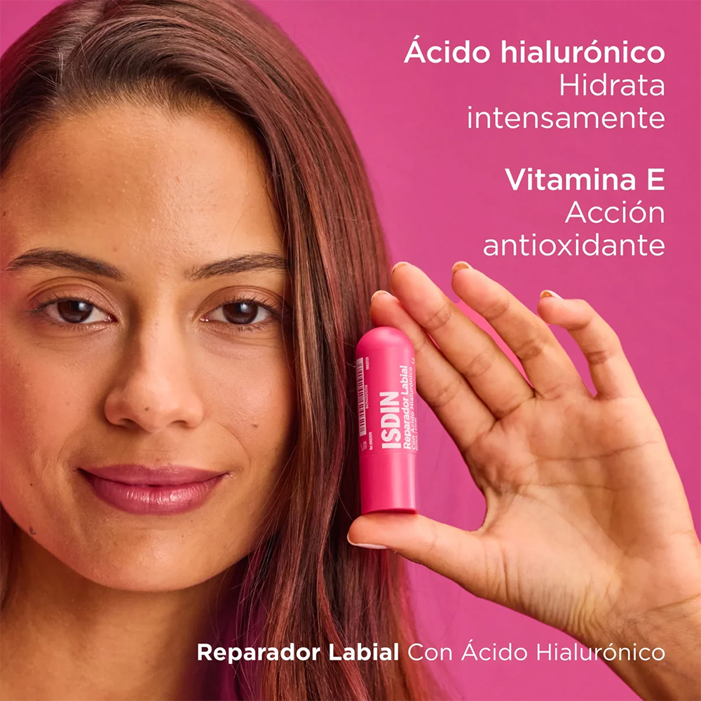 Isdin Reparador Labial Stick Con ácido Hialurónico Rosa