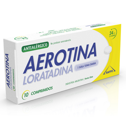 Aerotina Loratadina 10mg X 10 Comprimidos
