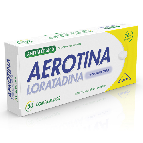Aerotina Loratadina 10mg X 30 Comprimidos