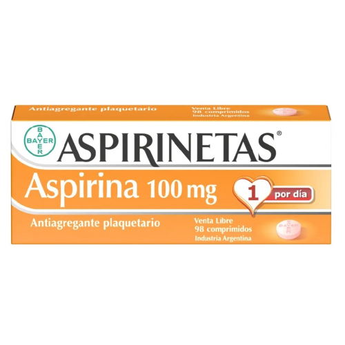 Aspirinetas Aspirina 100mg Antiagregante Plaquetario