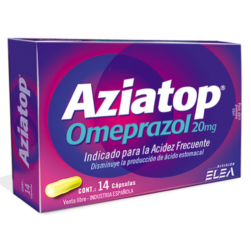 Aziatop Omeprazol 20mg Antiácido Estomacal