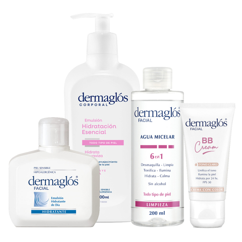 Dermaglós Combo Completo Limpieza Hidratación Profunda