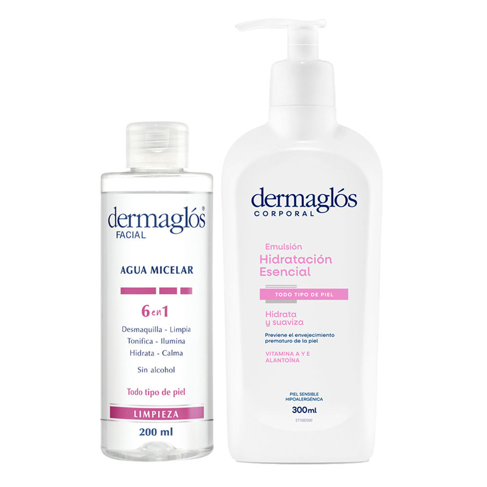 Dermaglós Combo Limpieza Facial Hidratación Corporal