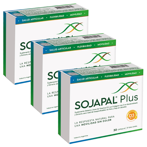 Pack 3 Sojapal Plus Suplemento Dietario Para Articulaciones