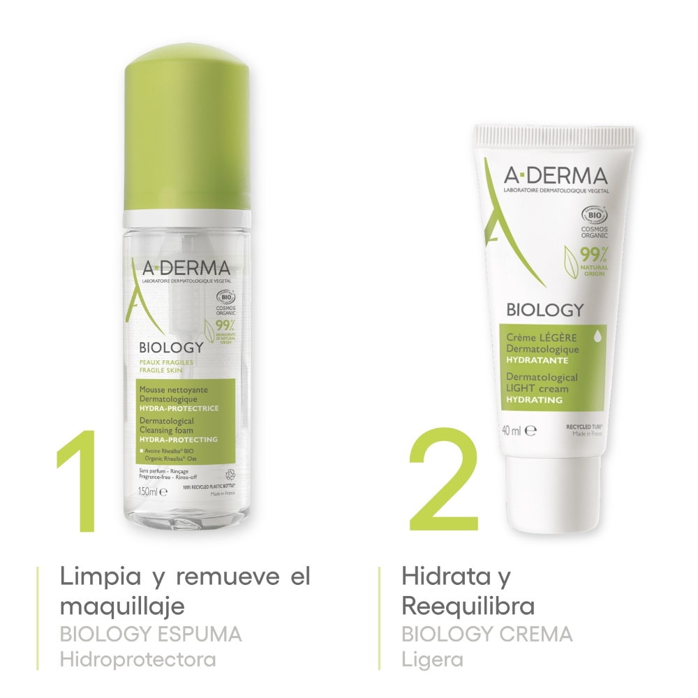 Rutina A Derma Biology Limpieza E Hidratación Piel Frágil