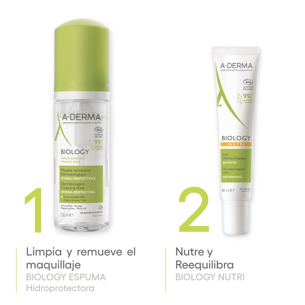 Rutina A Derma Biology Limpieza Y Nutrición Piel Frágil