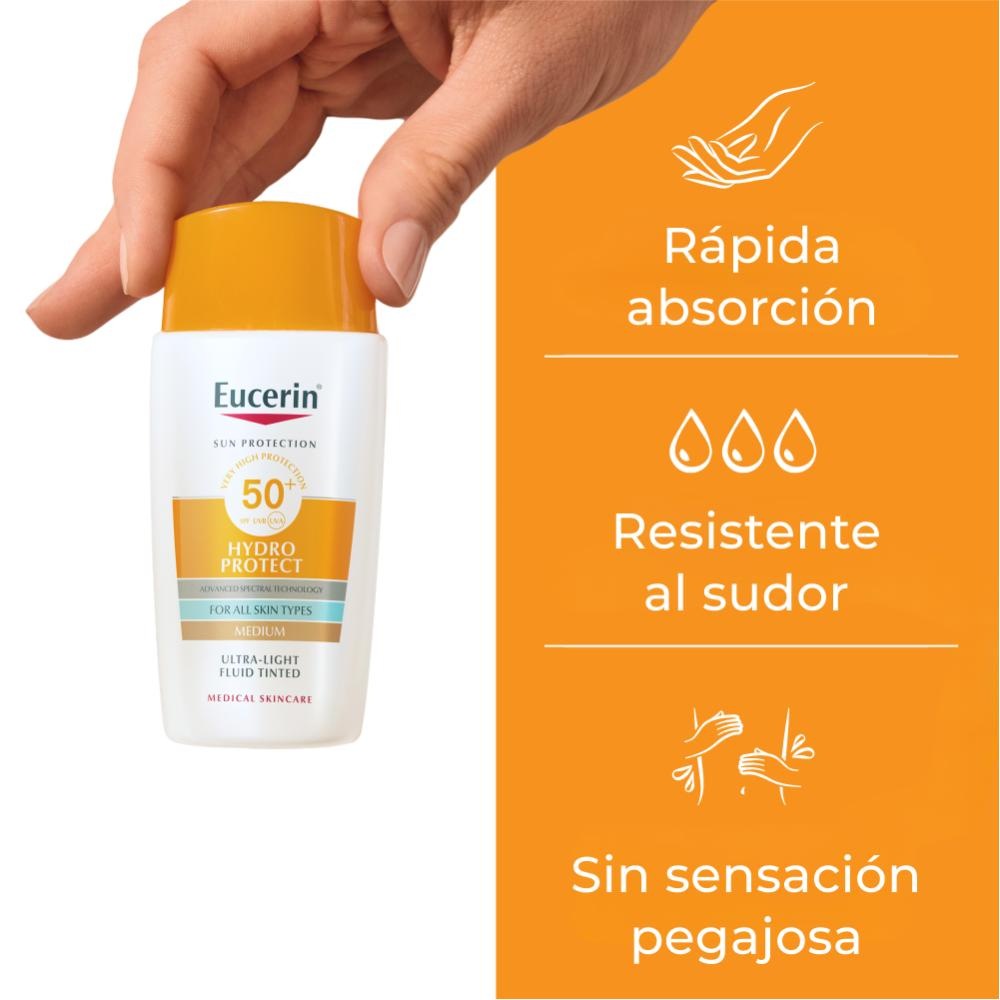 Eucerin Sun Hydro Fluid Facial Fps50+ Color
