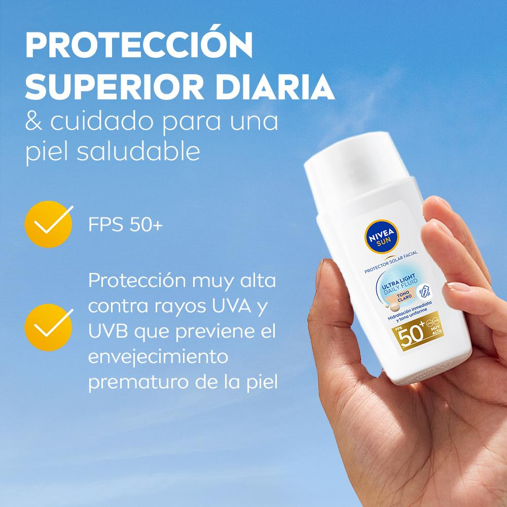 Nivea Sun Ultra Light Daily Fluid Protector Solar Facial Color