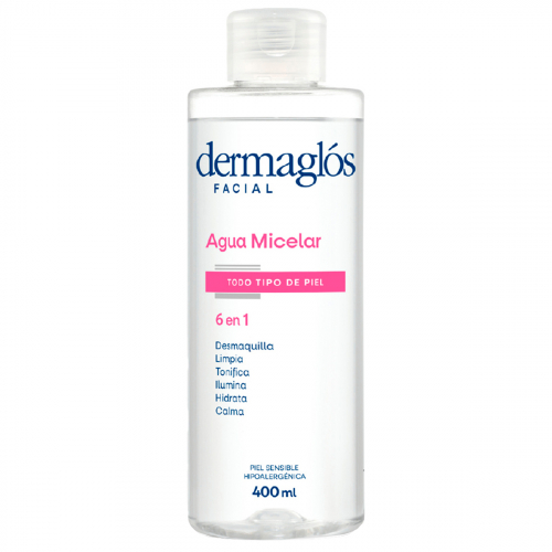 Dermaglós Facial Agua Micelar 6 En 1 X 400ml