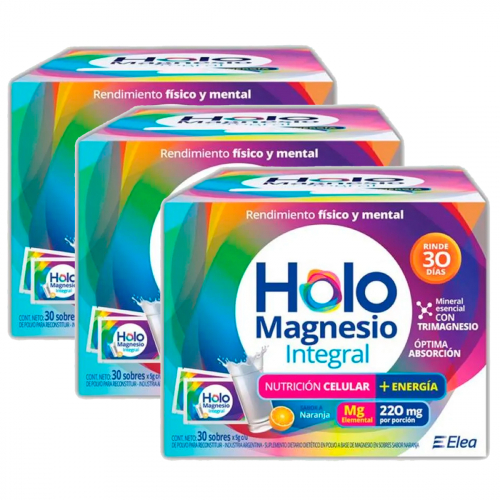Pack 3 Holomagnesio Integral Nutrición Celular + Energía X 30 Sobres