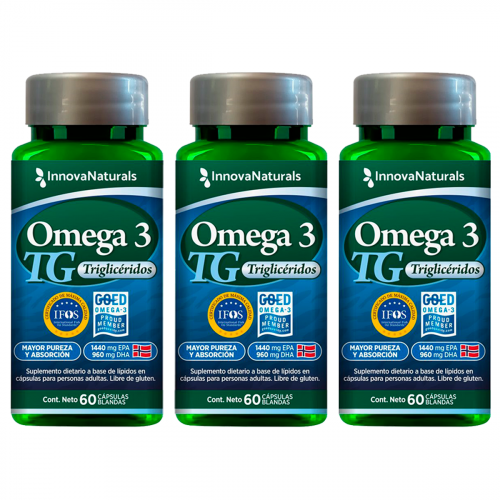 Pack 3 Innovanaturals Omega 3 Tg Aceite De Pescado