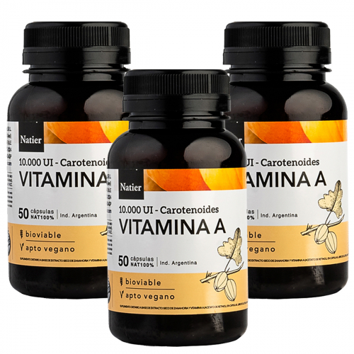 Pack 3 Natier Vitamina A Carotenoides Suplemento